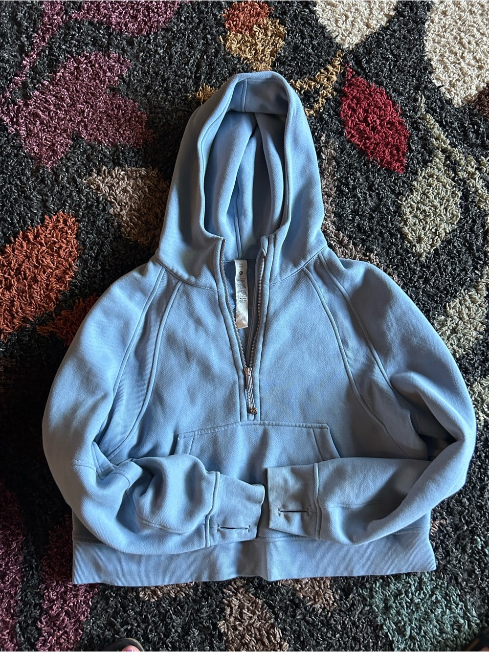 lululemon athletica Sky Blue Quarter-Zip Hoodie